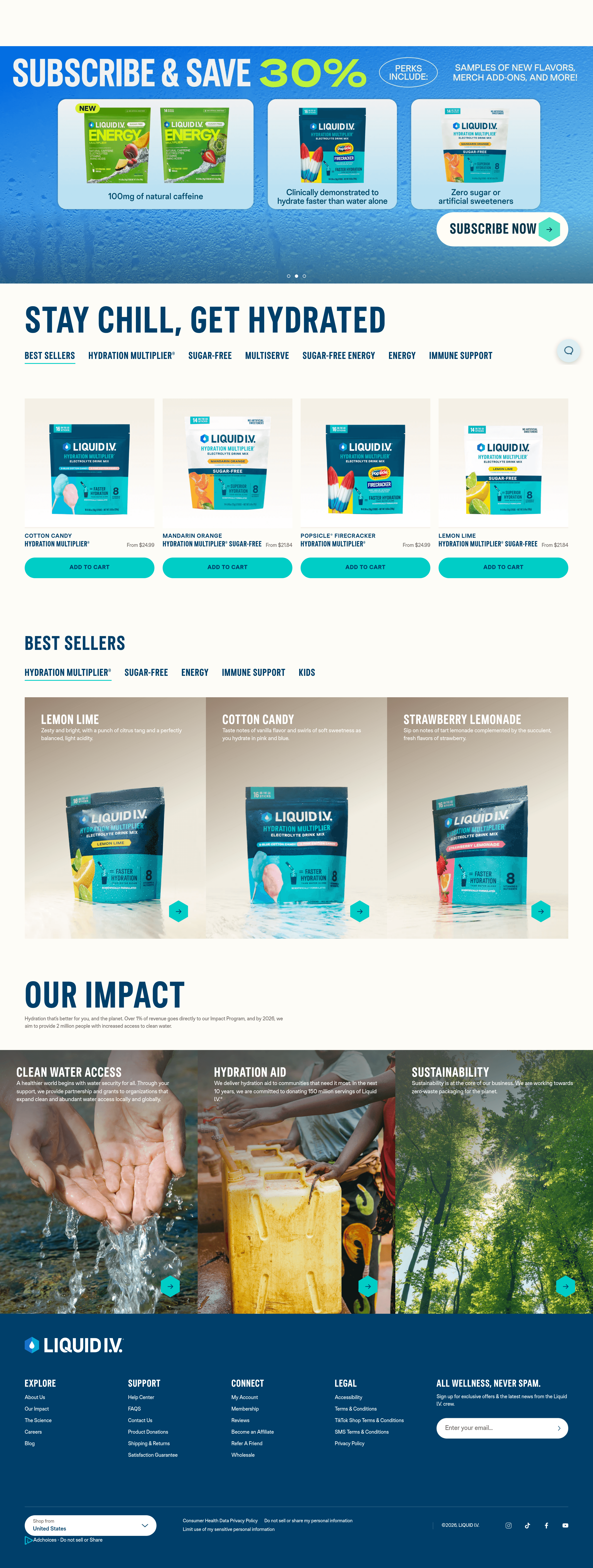 Liquid IV landing page screenshot